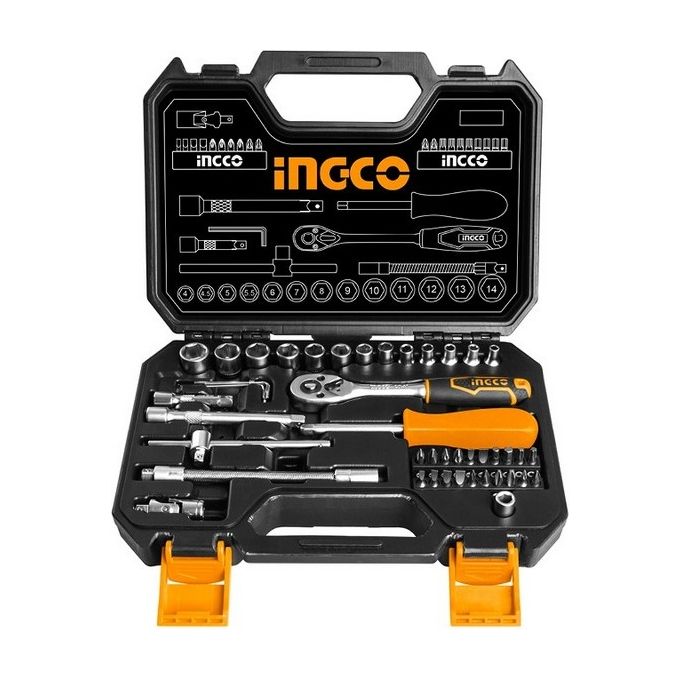 Ingco Hkts14451 Set Valigetta 45Pz Da 1/4 Pollice