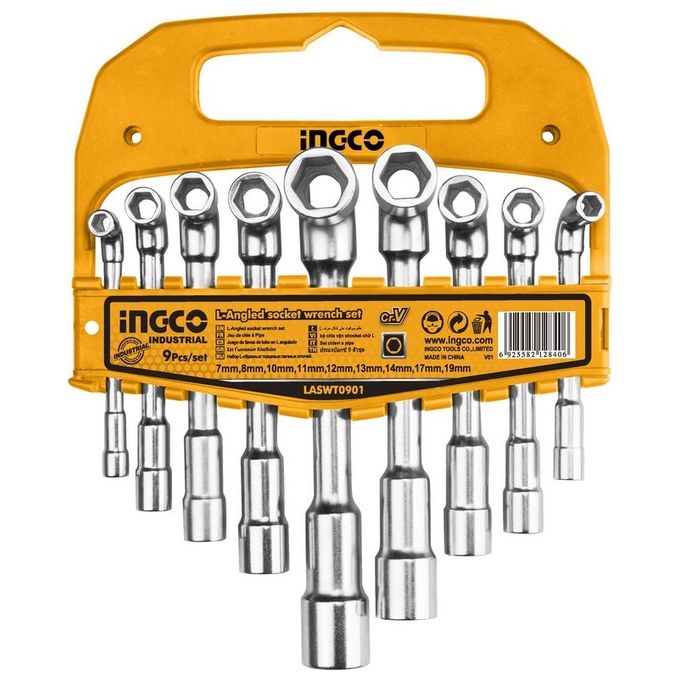 Ingco Laswt0901 Set 9Pz Chiavi A Tubo A L Professionali