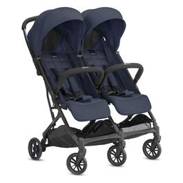 Twin Sketch Passeggino Doppio Ripiegabile Blu Marino 2 Sedute Compatto
