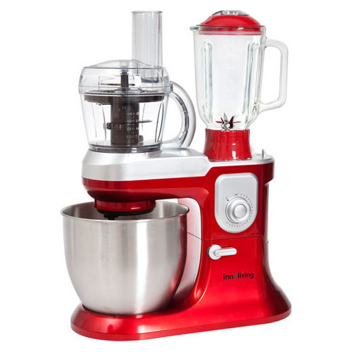 Robot da Cucina 1200W 6.5L Rosso Acciaio