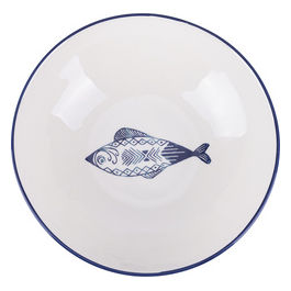 Insalatiera  26 cm in ceramica, stile coastal, Bali Beach