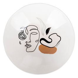 Insalatiera 32 cm in ceramica Face to Grey