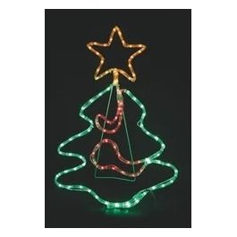 Insegna Luminosa Albero di Natale 76X48Cm
