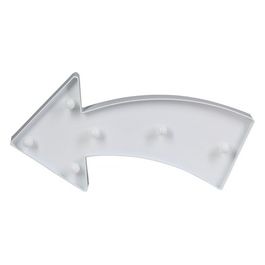 Insegna Luminosa Arrow in Plastica 35X17 cm Bianco