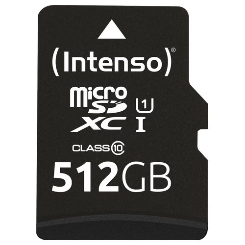 Intenso 3423493 MicroSDXC con Adattatore 512Gb Uhs-I