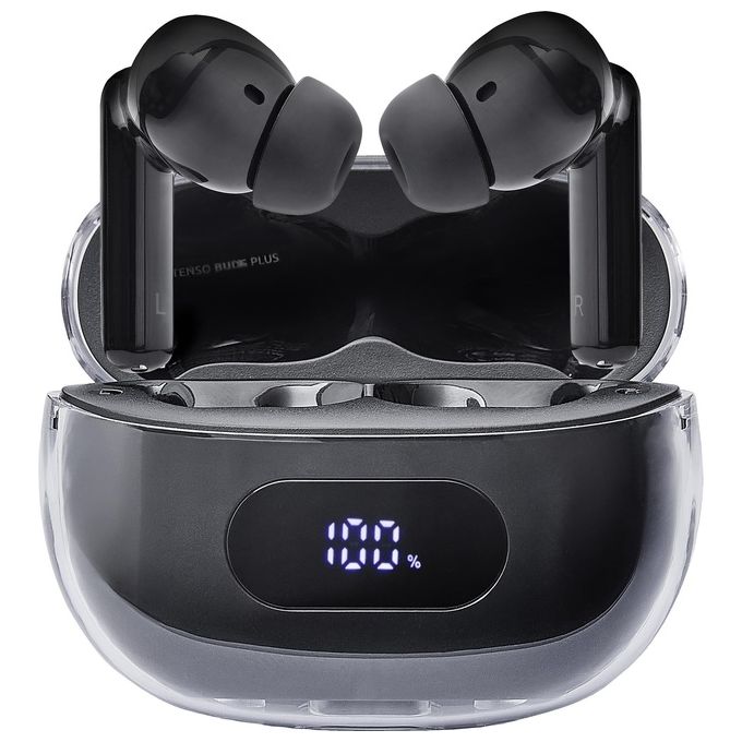 Image of Intenso Buds Plus Cuffie TWS True Wireless T310AE con Cancellazione Attiva del Rumore ENC Bluetooth e fino a 25 Ore di Riproduzione Musicale Nero