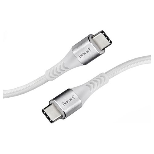 Intenso Cavo USB C315C USB-C a USB-C Cavo Dati e Ricarica Power Delivery fino a 60 Watt Nylon 1.5mt Bianco
