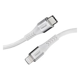 Intenso Cavo USB C315L USB-C a Lightning Cavo Dati e Ricarica Power Delivery fino a 60 Watt Nylon 1.5mt Bianco