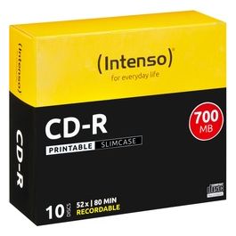 Intenso Cd-r 700mb 10pcs Slimcase Printable 52x