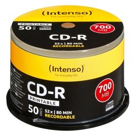 Intenso Cd-R 700Mb 12x Printable Spinner 50 Pezzi