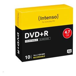 Intenso Dvd+r 4,7gb 10pcs Slimcase Printable Inkjet 16x