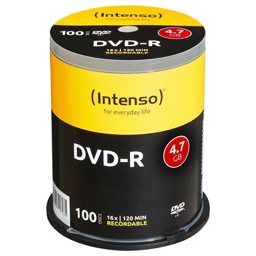 Intenso Dvd-r 4,7gb 100pcs Cakebox 16x