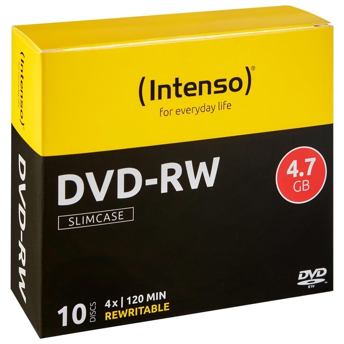 Intenso Dvd-rw 4,7gb 10pcs Slimcase 4x