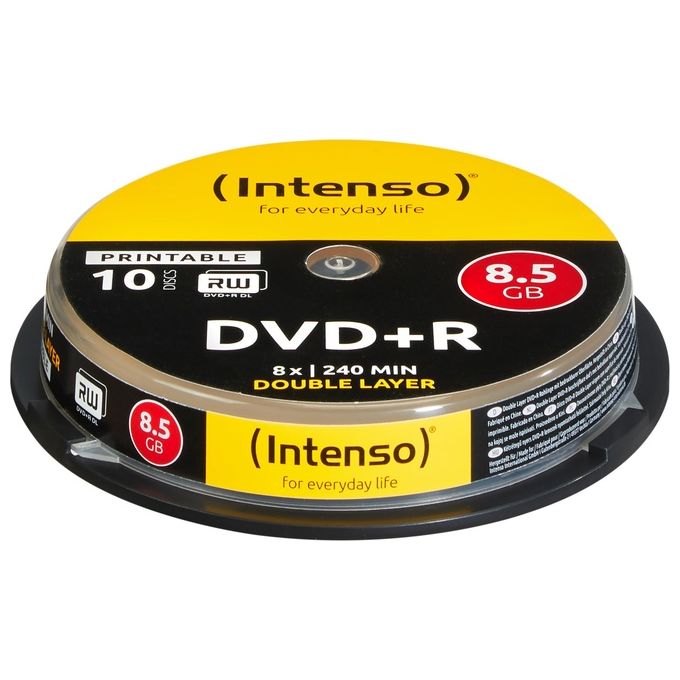 Intenso DvdR 8.5Gb 8x Spindle 10 Pezzi Printable