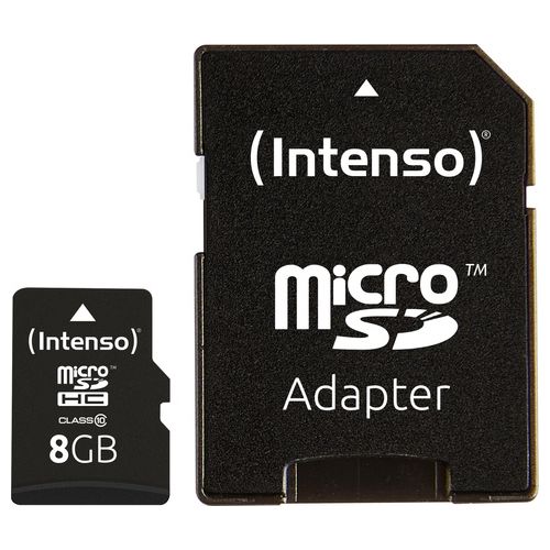 Intenso Memory card 8Gb con Adattatore