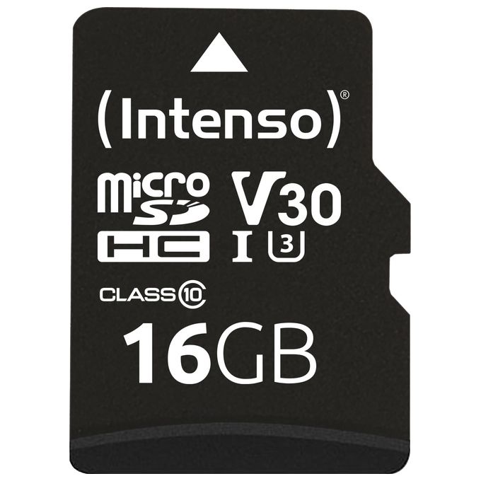 Intenso MicroSDHC con Adattatore 16Gb Uhs Classe 10