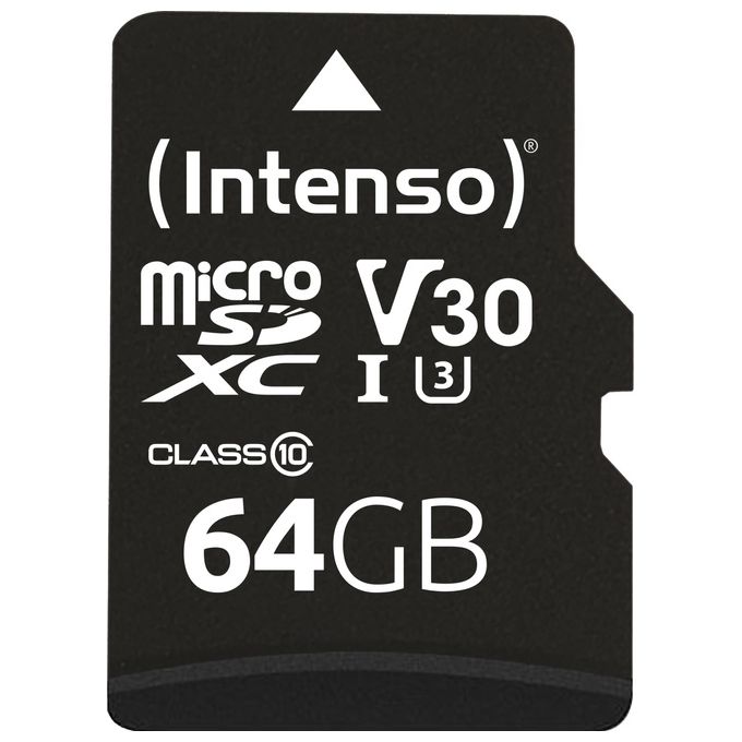 Intenso MicroSDXC con Adattatore 64Gb Uhs Classe 10