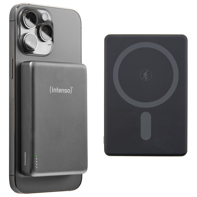 Intenso MW10000 Power Bank MagSafe Ricarica Wireless Grigia