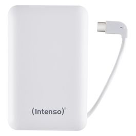 Intenso Powerbank XC10000 Caricabatterie Portatile con Cavo Usb-C Integrato 10000mAh Bianco