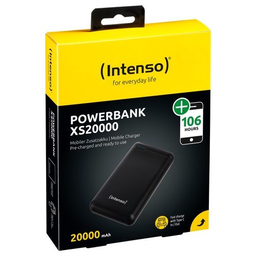 Intenso Powerbank XS 20000 Batteria Portatile Nero Polimeri Di Litio 20000mAh