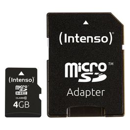 Intenso Scheda di Memoria microSDHC da 4Gb Classe 10 con Adattatore SD