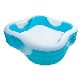 Intex 57495 Piscina Family Quadrata 229 x 229 x 56 cm Blu/Bianco