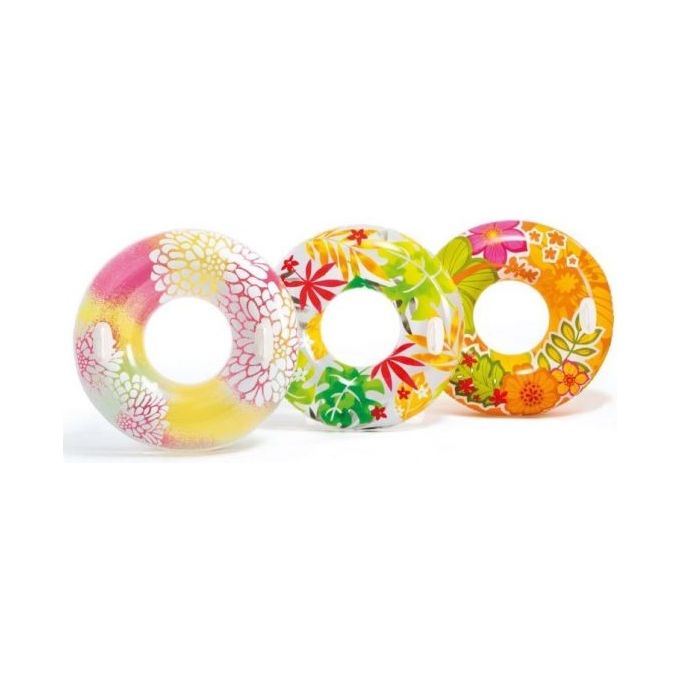 Intex Salvagente 58263 con Manici, Design Fantasia, 97 cm, Colori Assortiti Perfetto per il Relax e il Divertimento in Acqua