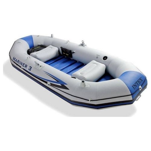 Intex Mariner 3 Set Canotto Blu/Grigio Per 3 Persone