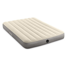 materasso gonfiabile doppio 191x137x25cm fiber tech interno esterno crema 64102