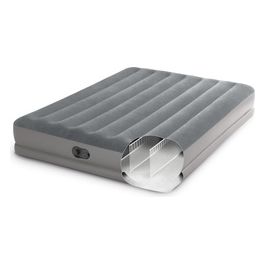 materasso matrimoniale con pompa fastfill usb grigio 152x203x25 cm per uso domestico e campeggio