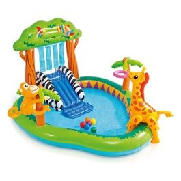 piscina play center giungla gonfiabile per bambini con giochi d'acqua e area per il divertimento all'aperto