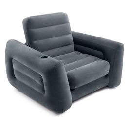 Poltrona Letto Divano Gonfiabile Velluto Componibile 117x224x66 Cm