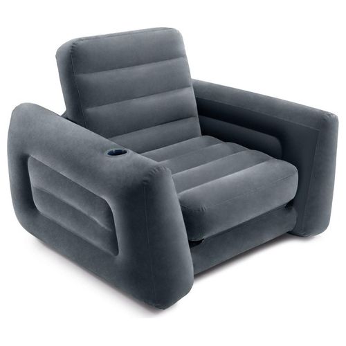 Poltrona Letto Divano Gonfiabile Velluto Componibile 117x224x66 Cm