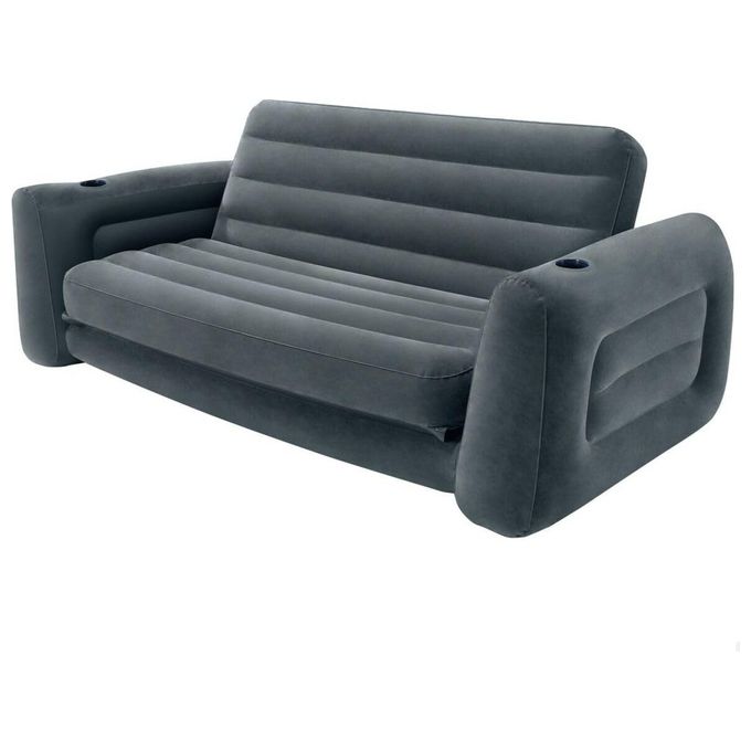 Image of Divano Gonfiabile Pull-Out Sofa per 2 persone 203x224x66cm Grigio Intex