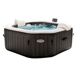 Pure Spa Bubble E Jet Massage Deluxe Ottagonale 201X71 Cm 4 Posti Con Pompa, Riscaldatore, Sistema Purificazione Acqua, Clorinatore, 2 Poggia Testa, I,1