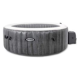 28440EX PureSpa Vasca Idromassaggio Gonfiabile Greywood Deluxe 4 posti 140 Getti Riscaldatore PVC Grigio 196x71 cm Con Accessori 4 posti Grigio Legno