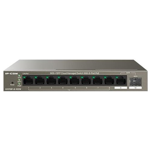 IP-Com G2210P-8-102W Switch Poe 9 Porte Ethernet 10/100/1000 Base-t 1 Porta Sfp Base-x 100/1000