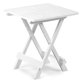 Ipae-Progarden Tavolo in PP Adige Bianco Pieghevole 44x44x50hcm
