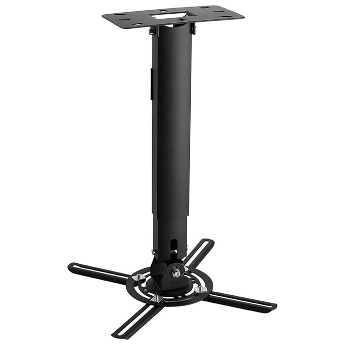 Irradio supporto da soffitto per videoproiettore, universale, portata 10 kg, rotazione 360°, inclinazione 30°, nero, SP-IR-CEILING-135