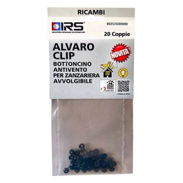 Bottoncino Antivento Alvaro Clip Zanzariera 20 Coppie
