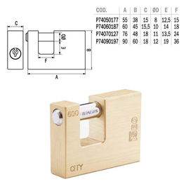 Lucchetto Ottone 60mm Serrande Ka City