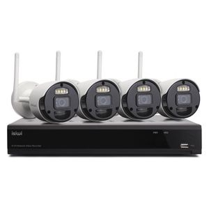 Isiwi ISW-K1N8BF2MP-4 GEN1 Kit Wireless Nvr 8 Canali  4 Telecamere Ip 1080p