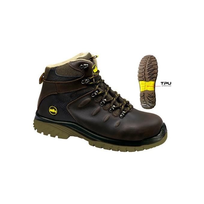 Issaline Calzature Da Lavoro Alte 40 Falcon Marrone Scuro