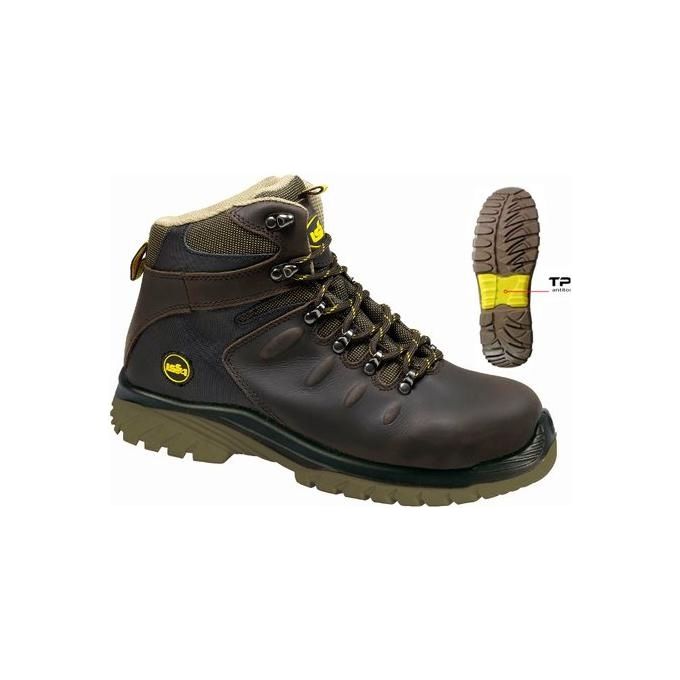 Issaline Calzature Da Lavoro Alte 46 Falcon Marrone Scuro