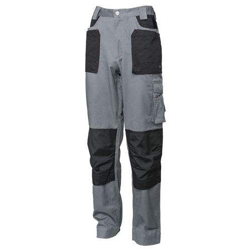 Industrial Starter M117504 8730 Pantalone da Lavoro Stretch 97% Cotone Elastico in Vita Antinfortunistica CE CAT I colore Grigio Nero