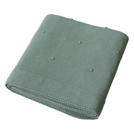 Coperta Lettino 020 2200 04 Morbido Pois in Salvia Perfetta per il Comfort dei Più Piccoli