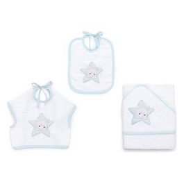 Italbaby Set 3 Pezzi Spugna Star Azzurro