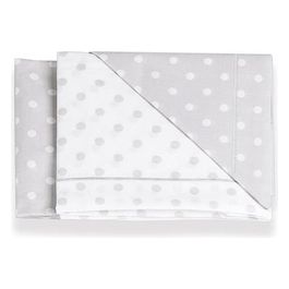 Set Letto 3 Pezzi Pois Grigio