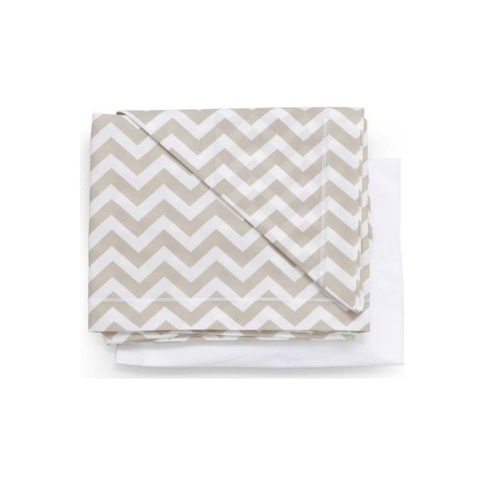 Image of Italbaby Set Letto 3 Pezzi Zig Zag Tortora