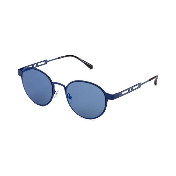 Image of Italia Independent Occhiali da Sole Mod BONO METAL 0515 Dark Blue Unisex con lenti Blu in metallo resistente e alla moda